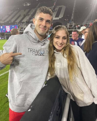 Devyn Pulisic with her brother, Christian Pulisic.